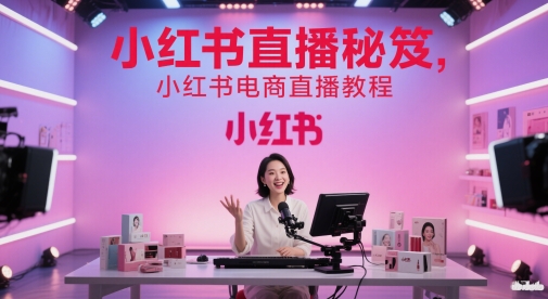 小红书直播秘笈，小红书电商直播教程-富业大课堂
