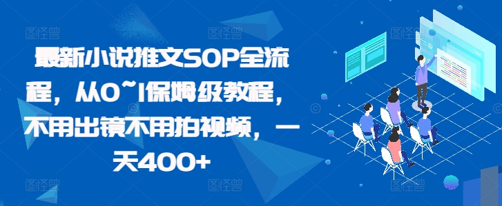 最新小说推文SOP全流程，从0~1保姆级教程，不用出镜不用拍视频，一天400+-富业大课堂